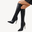 Bottes féminines en simili cuir à hauteur de genou avec talon stiletto - Alea