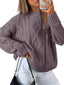 Pull oversize en tricot torsadé pour femmes - Alea
