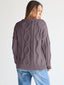 Pull oversize en tricot torsadé pour femmes - Alea