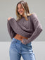 Pull oversize en tricot torsadé pour femmes - Alea