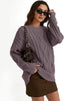 Pull oversize en tricot torsadé pour femmes - Alea
