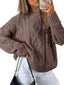 Pull oversize en tricot torsadé pour femmes - Alea