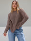 Pull oversize en tricot torsadé pour femmes - Alea