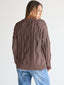 Pull oversize en tricot torsadé pour femmes - Alea