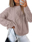Pull oversize en tricot torsadé pour femmes - Alea