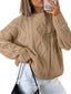 Pull oversize en tricot torsadé pour femmes - Alea