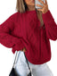 Pull oversize en tricot torsadé pour femmes - Alea