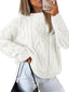Pull oversize en tricot torsadé pour femmes - Alea