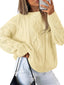 Pull oversize en tricot torsadé pour femmes - Alea