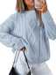 Pull oversize en tricot torsadé pour femmes - Alea