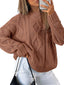 Pull oversize en tricot torsadé pour femmes - Alea