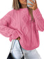 Pull oversize en tricot torsadé pour femmes - Alea