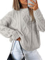 Pull oversize en tricot torsadé pour femmes - Alea