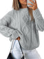 Pull oversize en tricot torsadé pour femmes - Alea