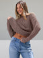 Pull oversize en tricot torsadé pour femmes - Alea
