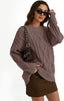 Pull oversize en tricot torsadé pour femmes - Alea