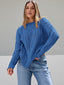 Pull oversize en tricot torsadé pour femmes - Alea