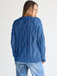 Pull oversize en tricot torsadé pour femmes - Alea