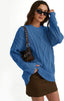 Pull oversize en tricot torsadé pour femmes - Alea