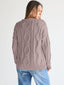 Pull oversize en tricot torsadé pour femmes - Alea