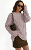 Pull oversize en tricot torsadé pour femmes - Alea