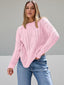 Pull oversize en tricot torsadé pour femmes - Alea
