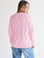 Pull oversize en tricot torsadé pour femmes - Alea