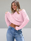 Pull oversize en tricot torsadé pour femmes - Alea