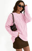 Pull oversize en tricot torsadé pour femmes - Alea