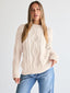 Pull oversize en tricot torsadé pour femmes - Alea
