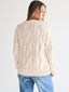 Pull oversize en tricot torsadé pour femmes - Alea