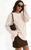 Pull oversize en tricot torsadé pour femmes - Alea