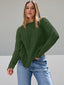 Pull oversize en tricot torsadé pour femmes - Alea