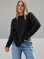 Pull oversize en tricot torsadé pour femmes - Alea