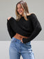 Pull oversize en tricot torsadé pour femmes - Alea