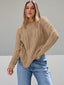 Pull oversize en tricot torsadé pour femmes - Alea