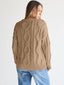 Pull oversize en tricot torsadé pour femmes - Alea