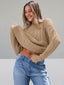 Pull oversize en tricot torsadé pour femmes - Alea