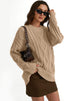 Pull oversize en tricot torsadé pour femmes - Alea