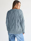Pull oversize en tricot torsadé pour femmes - Alea