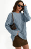 Pull oversize en tricot torsadé pour femmes - Alea