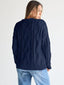 Pull oversize en tricot torsadé pour femmes - Alea