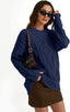 Pull oversize en tricot torsadé pour femmes - Alea