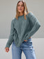 Pull oversize en tricot torsadé pour femmes - Alea