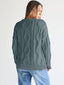 Pull oversize en tricot torsadé pour femmes - Alea