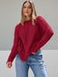 Pull oversize en tricot torsadé pour femmes - Alea
