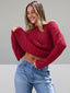 Pull oversize en tricot torsadé pour femmes - Alea