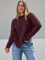 Pull oversize en tricot torsadé pour femmes - Alea
