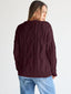 Pull oversize en tricot torsadé pour femmes - Alea