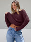 Pull oversize en tricot torsadé pour femmes - Alea